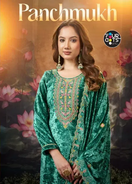 Panchmukh By Fourdots Velvet Designer Salwar Suits Wholesale Shop In Surat